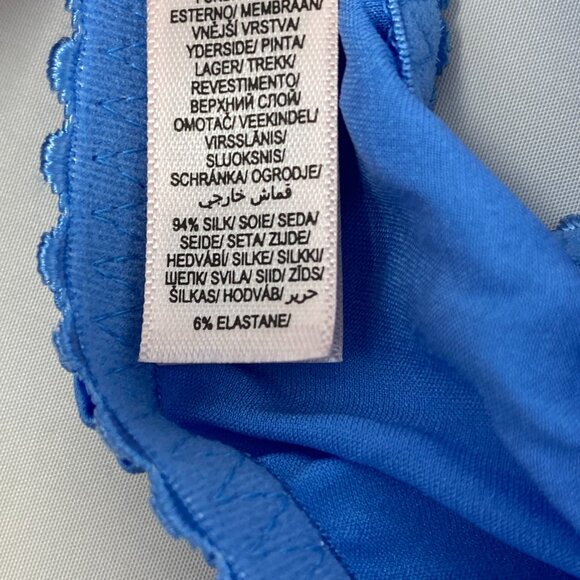 Agent Provocateur Molly Blue Pink Silk Bra 34B NWT $235 - Picture 16 of 16